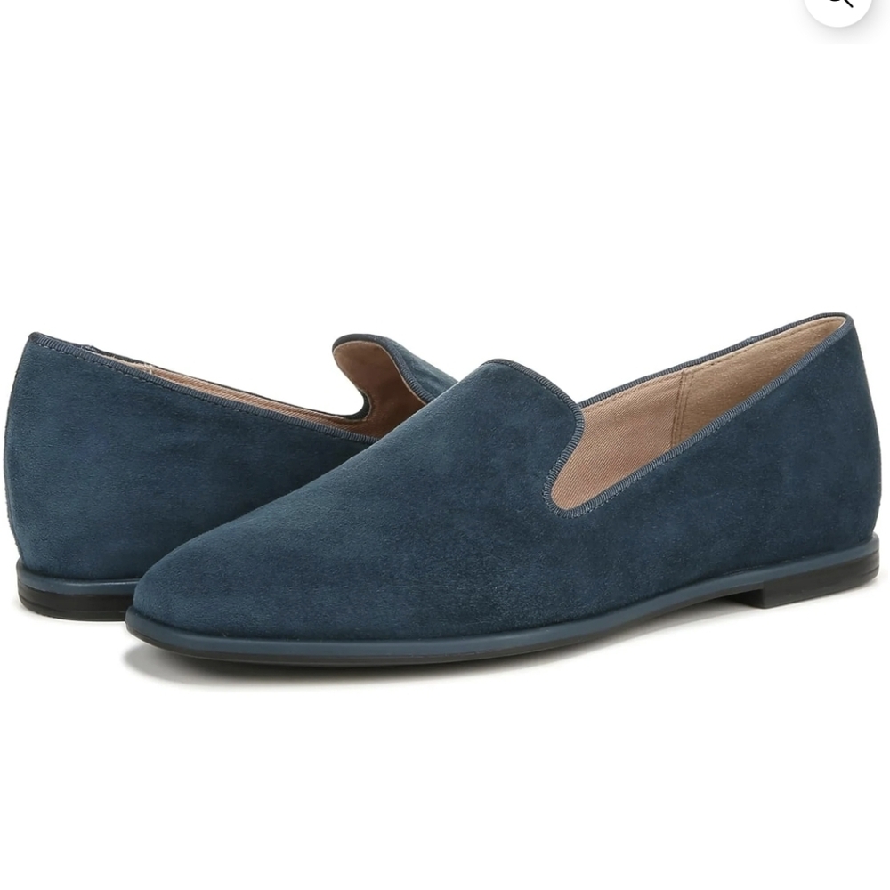 Naturalizer Women's Effortless Slip-on Loafer Flat Oceanic Blue Suede